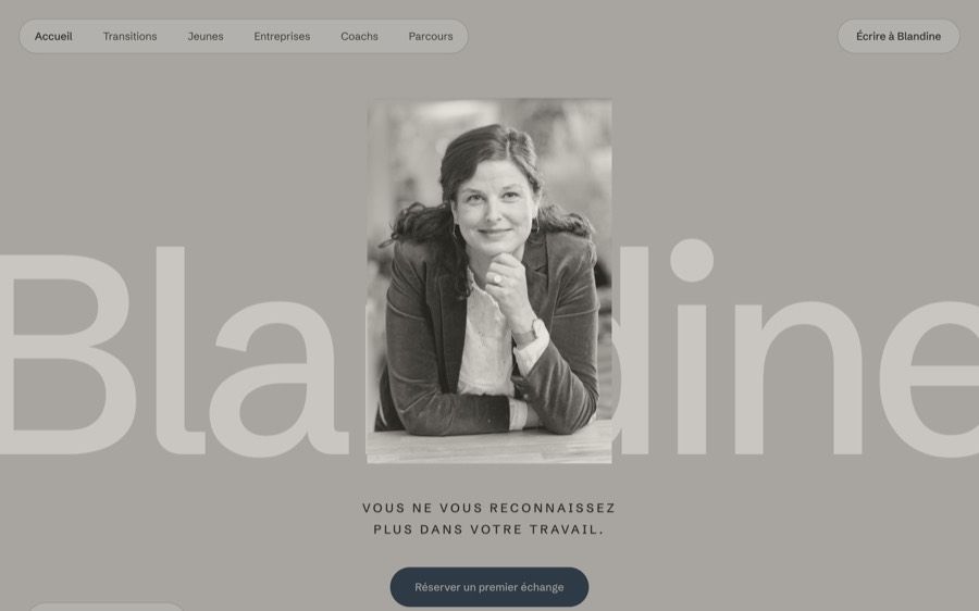 Direction artistique « Le silence » proposée pour le site